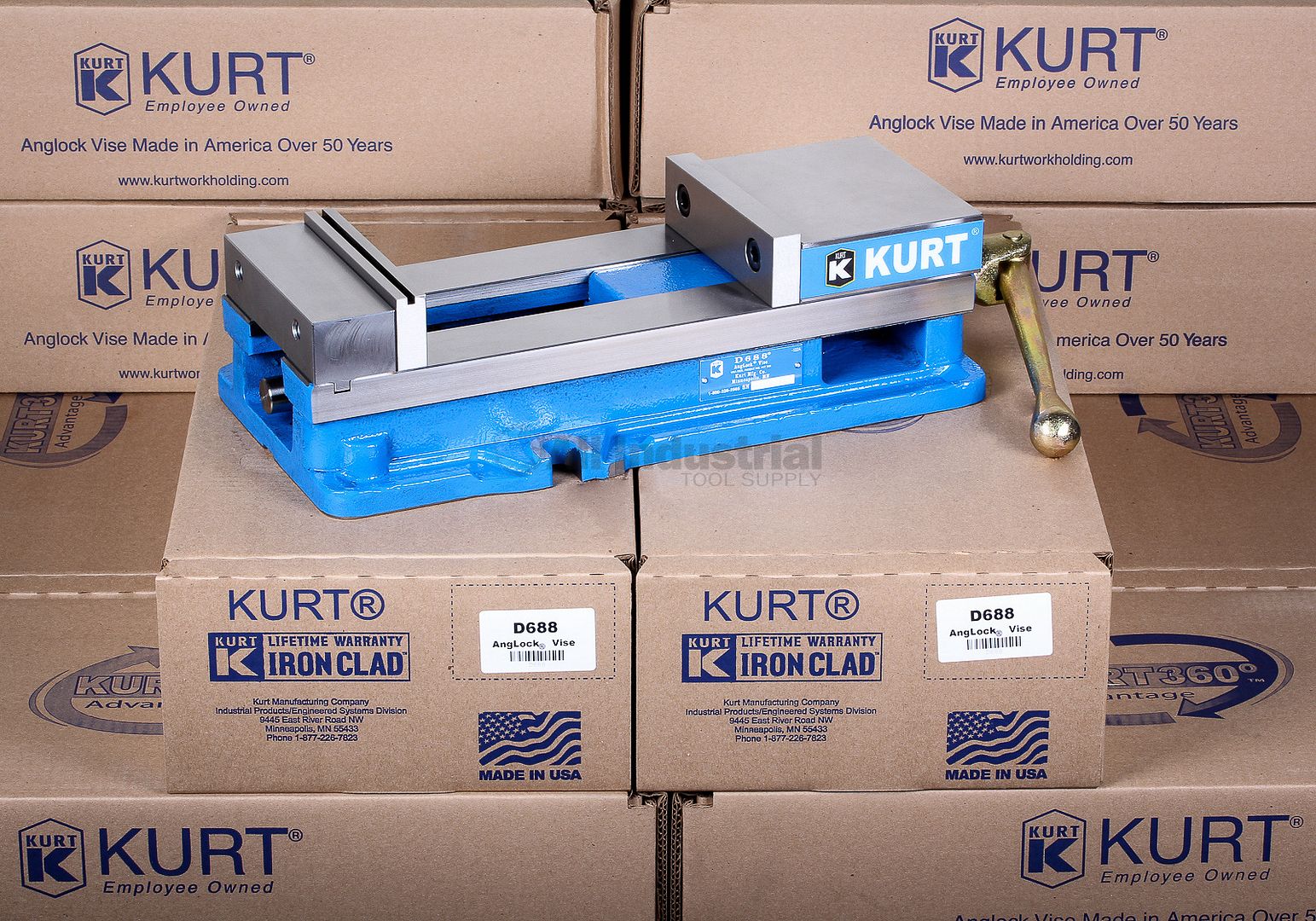 Kurt D688 Machine Vise 6" Wide 8.8" Opening CNC Workholding Anglock