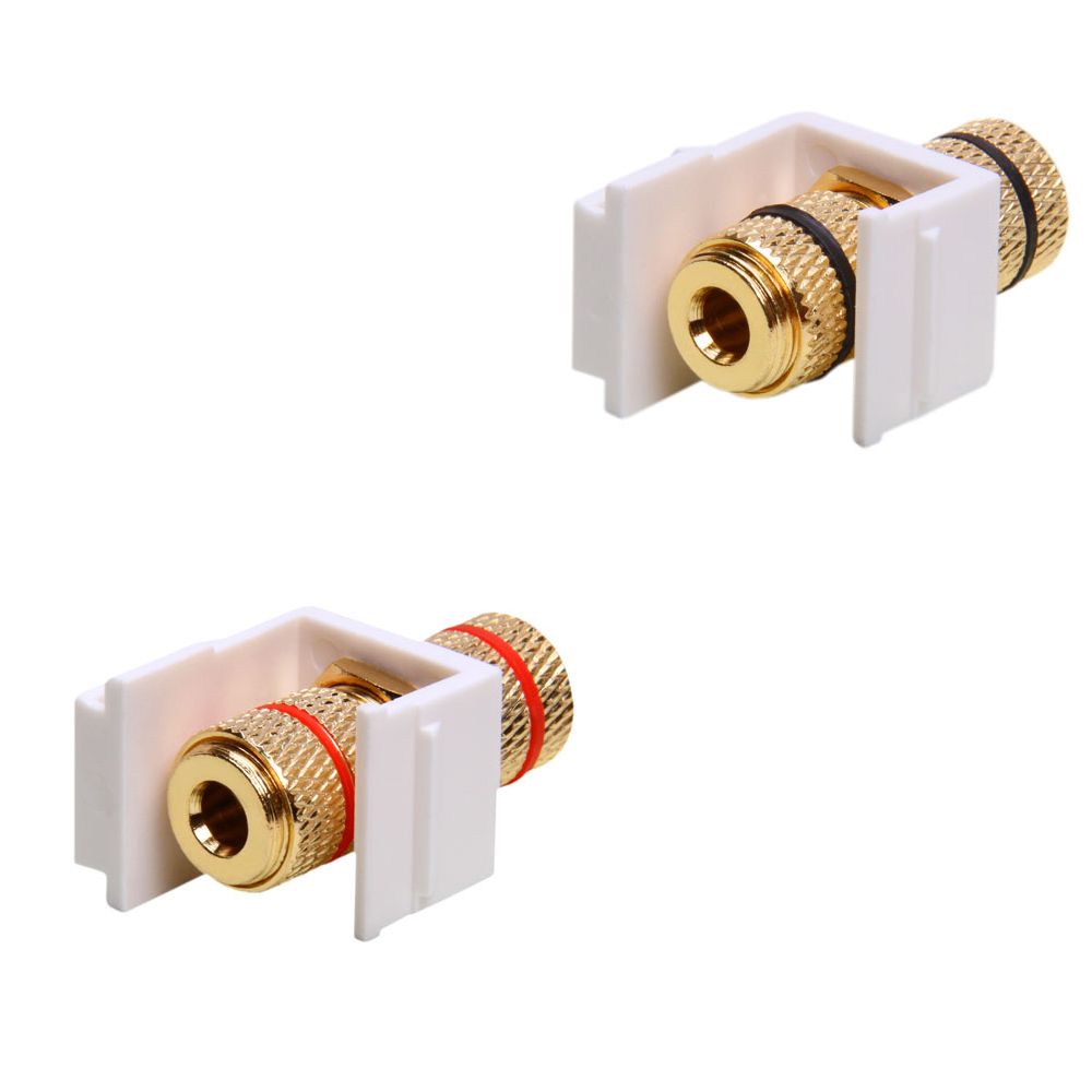 Audio Keystone Jack Banana For Speaker Cable Jack Red / Black White