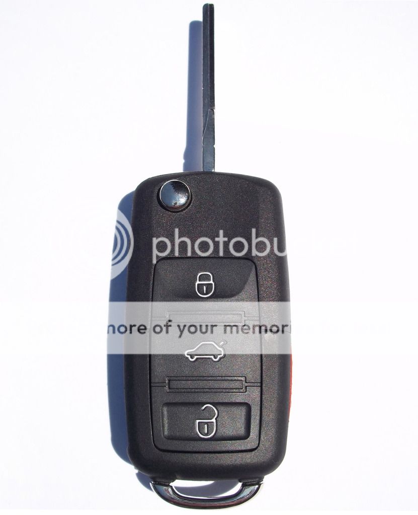 Remote Flip Key Fob Keyless Entry Transmitter for VW Volkswagen